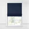 Flat Roman Shade in Classic Linen - Ink