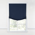 Relaxed Roman Shade in Classic Linen - Ink
