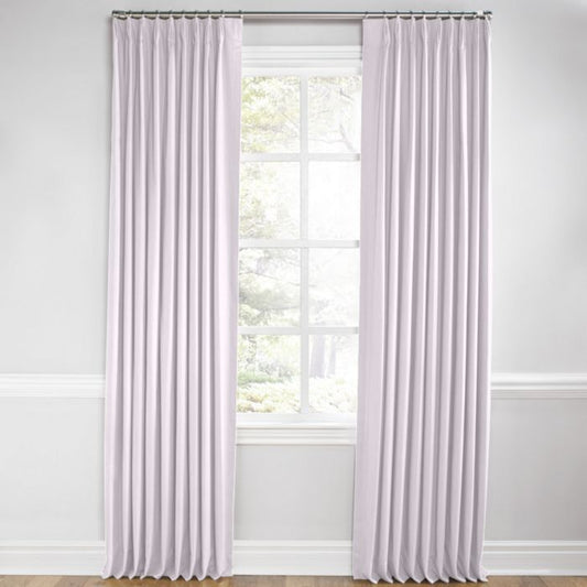 Euro Pleat Drapery in Classic Linen - Lavender