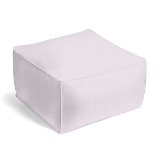 Square Pouf in Classic Linen - Lavender