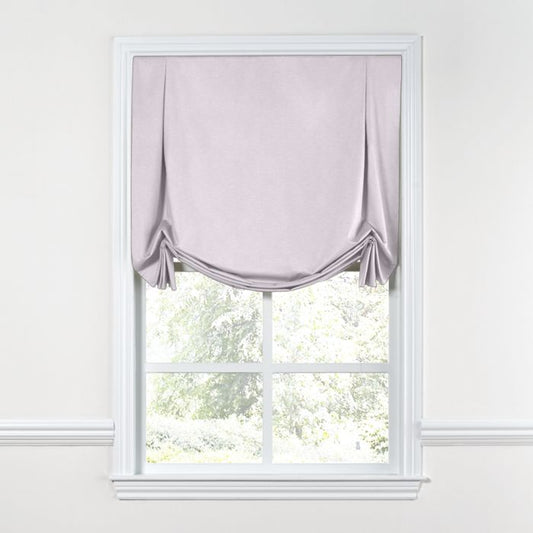Tulip Roman Shade in Classic Linen - Lavender