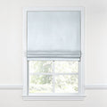 Flat Roman Shade in Classic Linen - Mineral