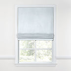 Flat Roman Shade in Classic Linen - Mineral