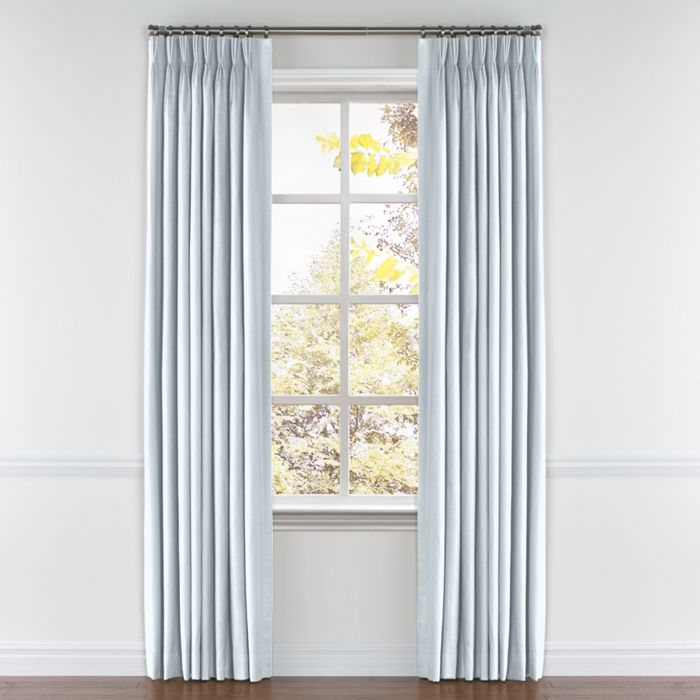 Pinch Pleat Drapery in Classic Linen - Mineral