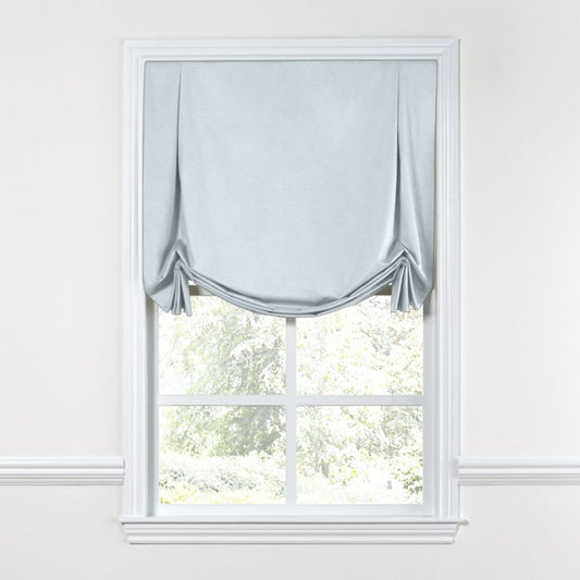 Tulip Roman Shade in Classic Linen - Mineral