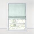 Flat Roman Shade in Classic Linen - Mint