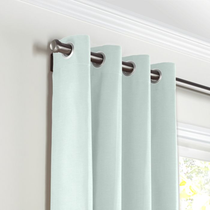 Grommet Drapery in Classic Linen - Mint