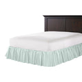 Ruffle Bedskirt in Classic Linen - Mint