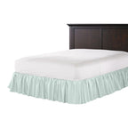 Ruffle Bedskirt in Classic Linen - Mint
