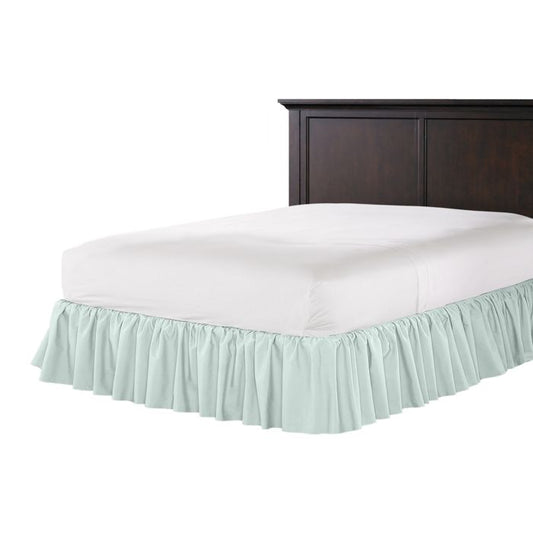 Ruffle Bedskirt in Classic Linen - Mint