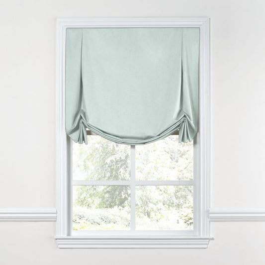 Tulip Roman Shade in Classic Linen - Mint