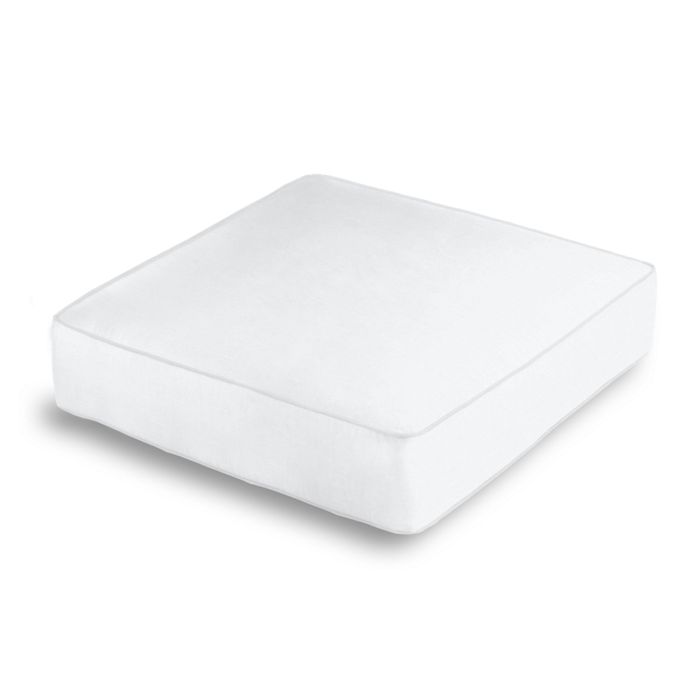 Box Floor Pillow in Classic Linen - Optic White