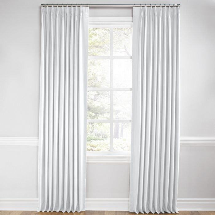 Euro Pleat Drapery in Classic Linen - Optic White