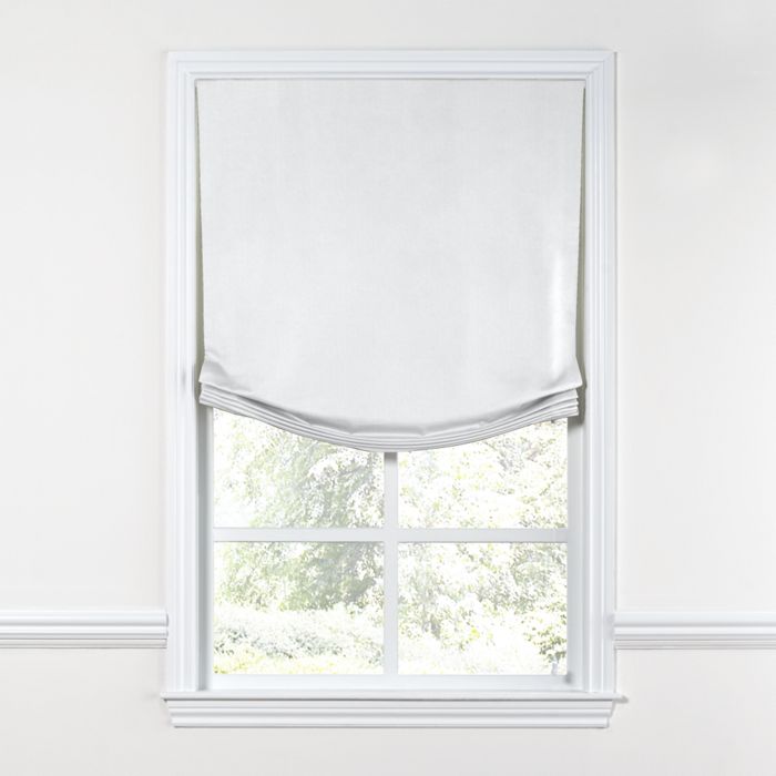 Relaxed Roman Shade in Classic Linen - Optic White