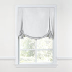 Tulip Roman Shade in Classic Linen - Optic White