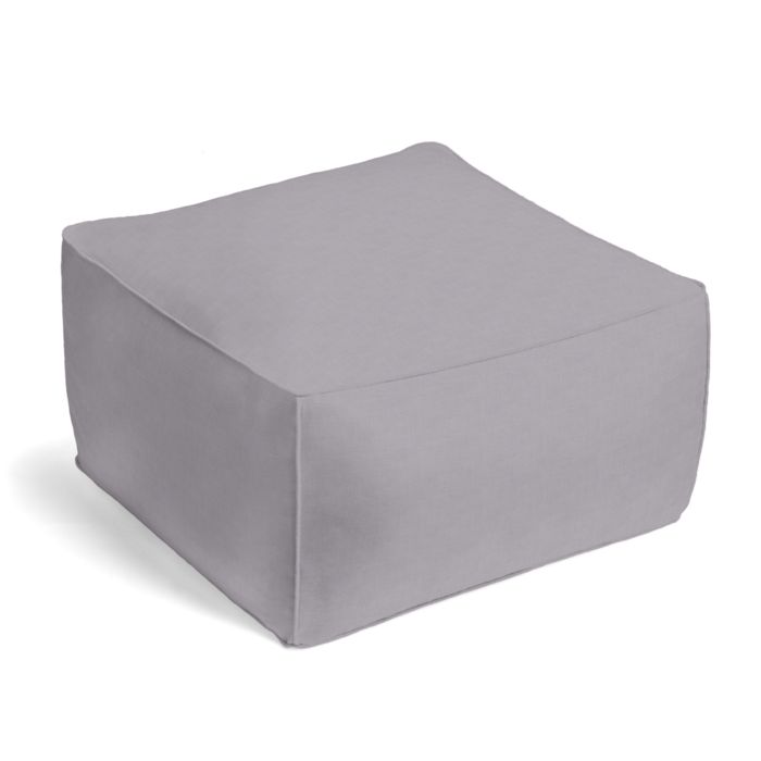 Square Pouf in Classic Linen - Orchid