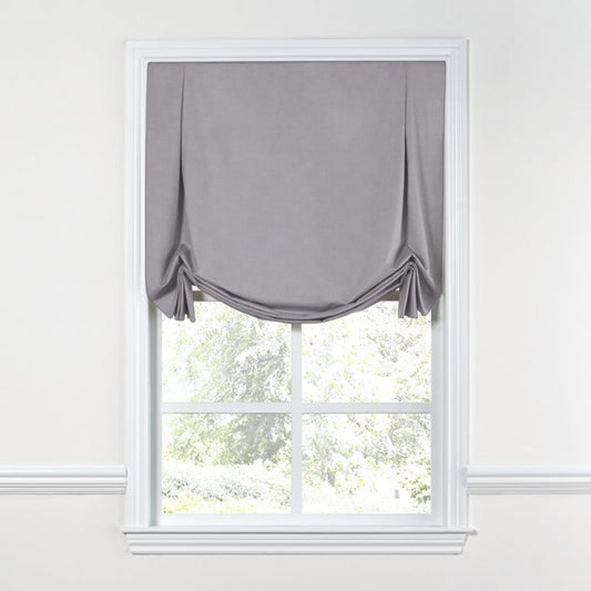 Tulip Roman Shade in Classic Linen - Orchid