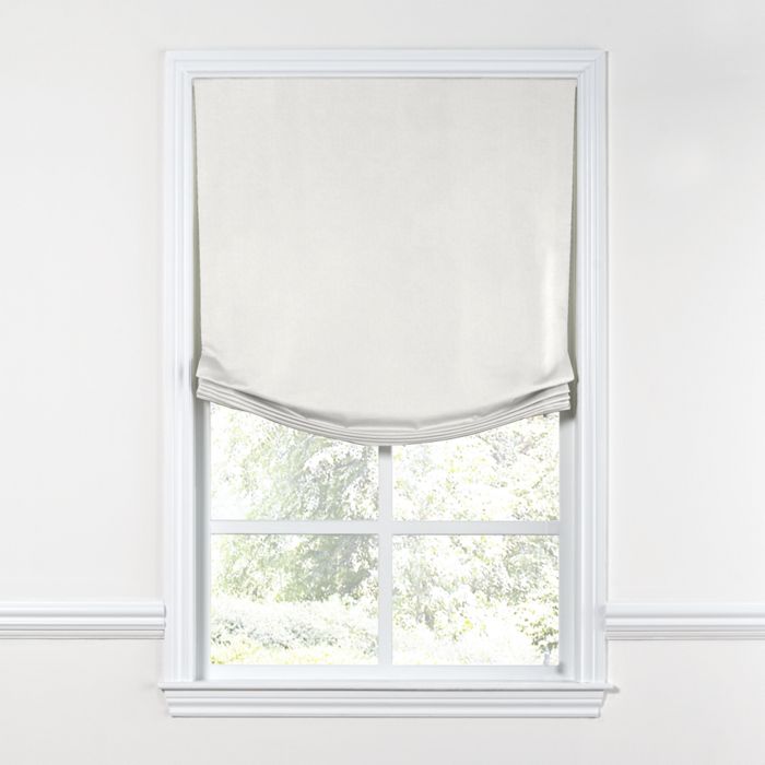 Relaxed Roman Shade in Classic Linen - Oyster