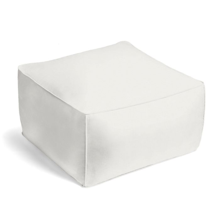 Square Pouf in Classic Linen - Oyster