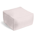 Square Pouf in Classic Linen - Petal