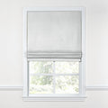 Flat Roman Shade in Classic Linen - Silver