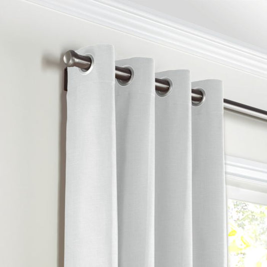 Grommet Drapery in Classic Linen - Silver