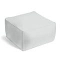 Square Pouf in Classic Linen - Silver