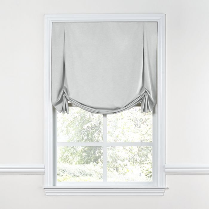 Tulip Roman Shade in Classic Linen - Silver