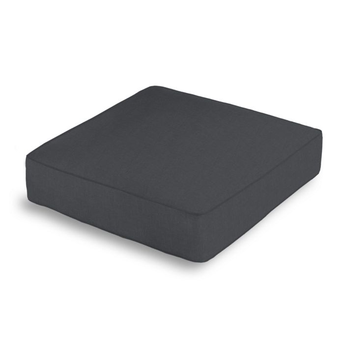Box Floor Pillow in Classic Linen - Steel