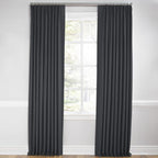 Euro Pleat Drapery in Classic Linen - Steel