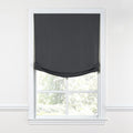 Relaxed Roman Shade in Classic Linen - Steel