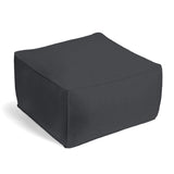 Square Pouf in Classic Linen - Steel