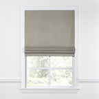 Flat Roman Shade in Classic Linen - Stone