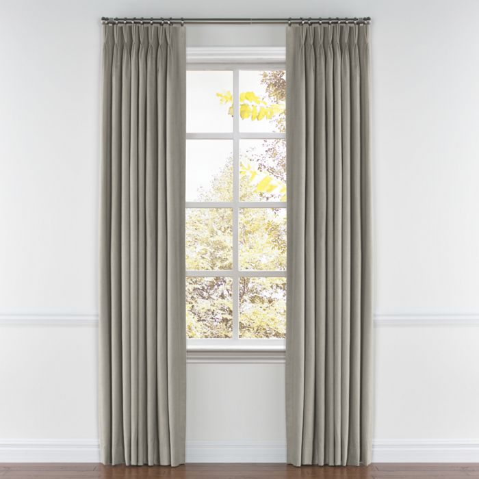 Pinch Pleat Drapery in Classic Linen - Stone