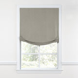 Relaxed Roman Shade in Classic Linen - Stone
