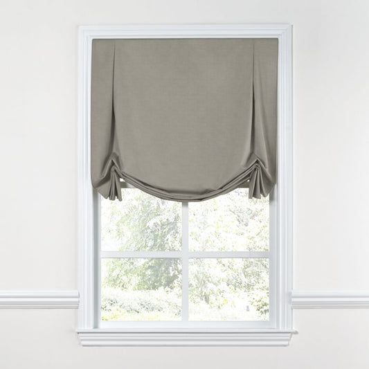 Tulip Roman Shade in Classic Linen - Stone