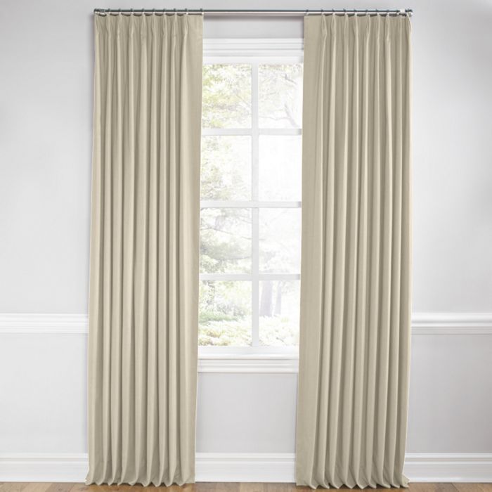 Euro Pleat Drapery in Classic Linen - Toast