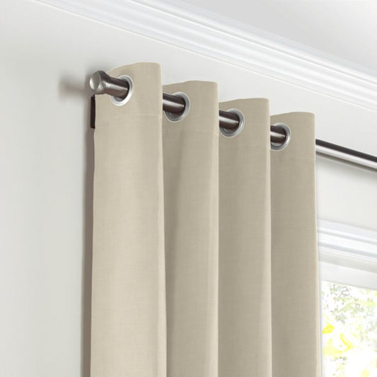 Grommet Drapery in Classic Linen - Toast