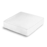 Box Floor Pillow in Classic Linen - White