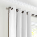 Grommet Drapery in Classic Linen - White
