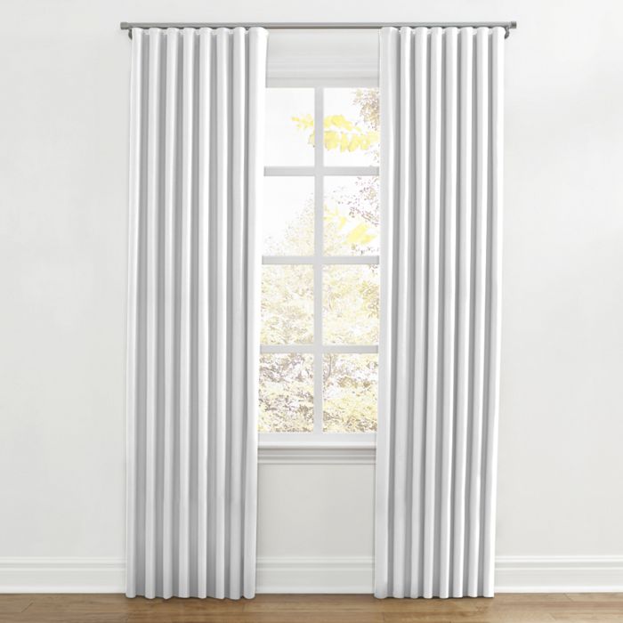 Ripplefold Drapery in Classic Linen - White
