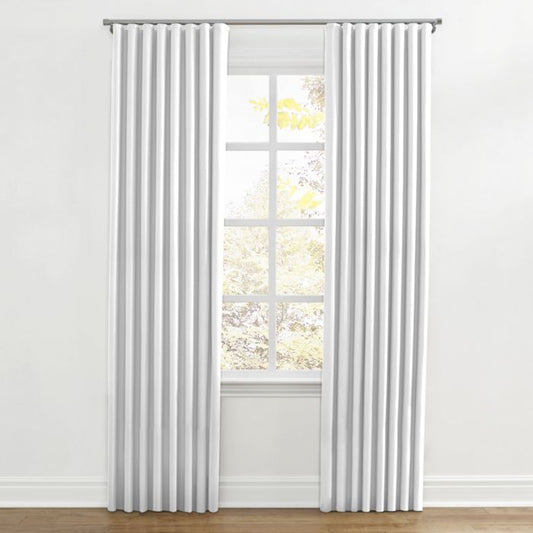 Ripplefold Drapery in Classic Linen - White