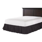 Ruffle Bedskirt in Classic Velvet - Charcoal