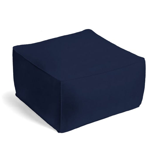 Square Pouf in Classic Velvet - Navy