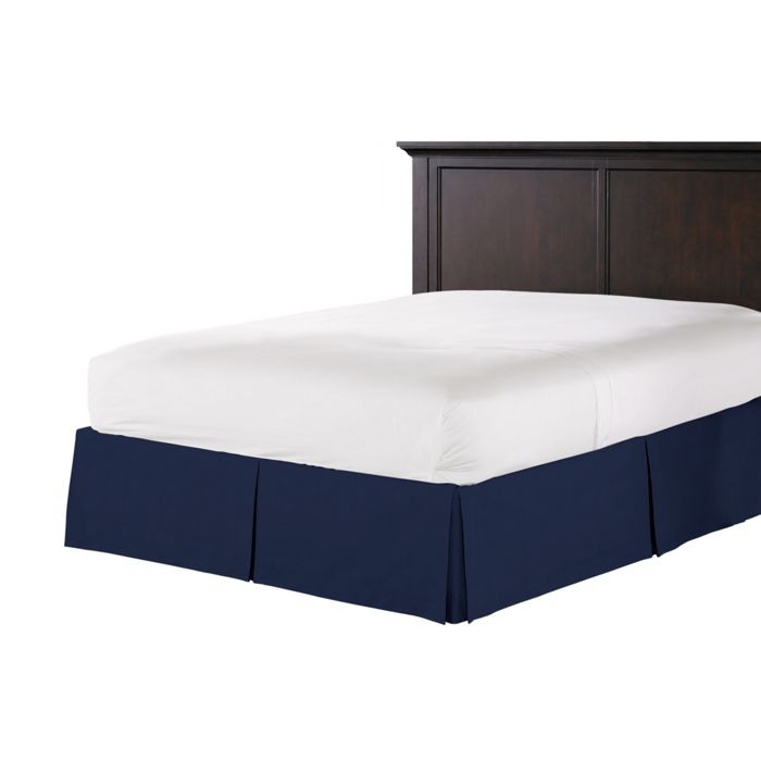 Tailored Bedskirt in Classic Velvet - Navy