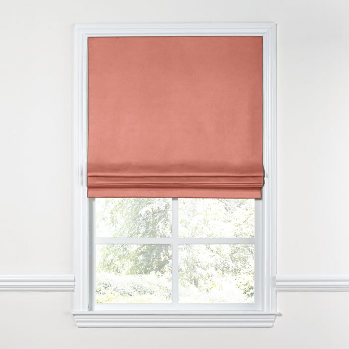 Flat Roman Shade in Classic Velvet - Nectar