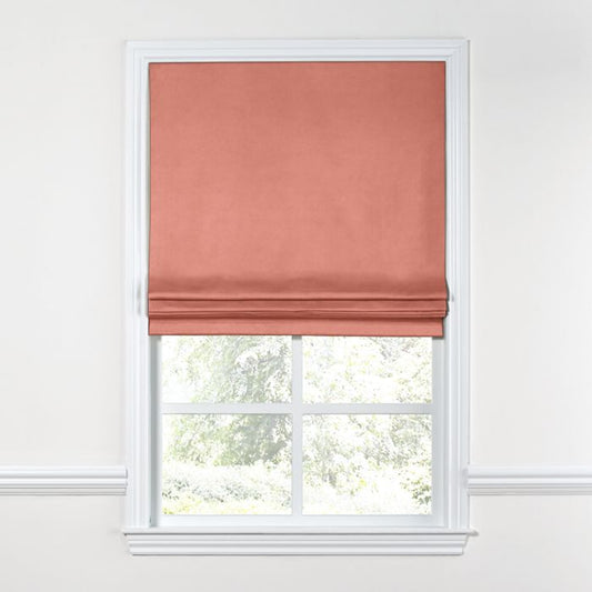 Flat Roman Shade in Classic Velvet - Nectar