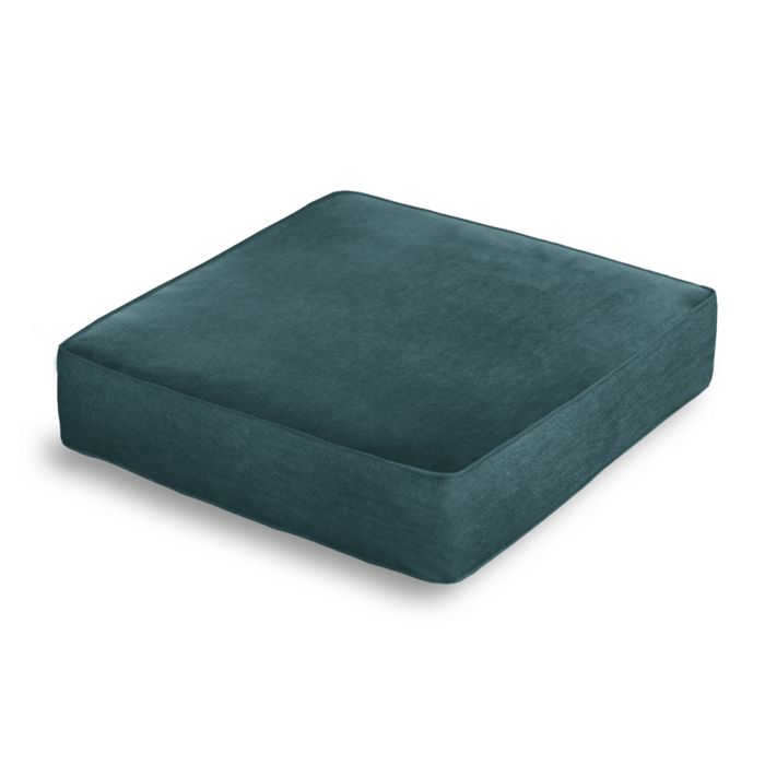 Box Floor Pillow in Classic Velvet - Peacock