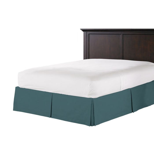 Tailored Bedskirt in Classic Velvet - Peacock