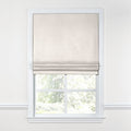 Flat Roman Shade in Classic Velvet - Snow